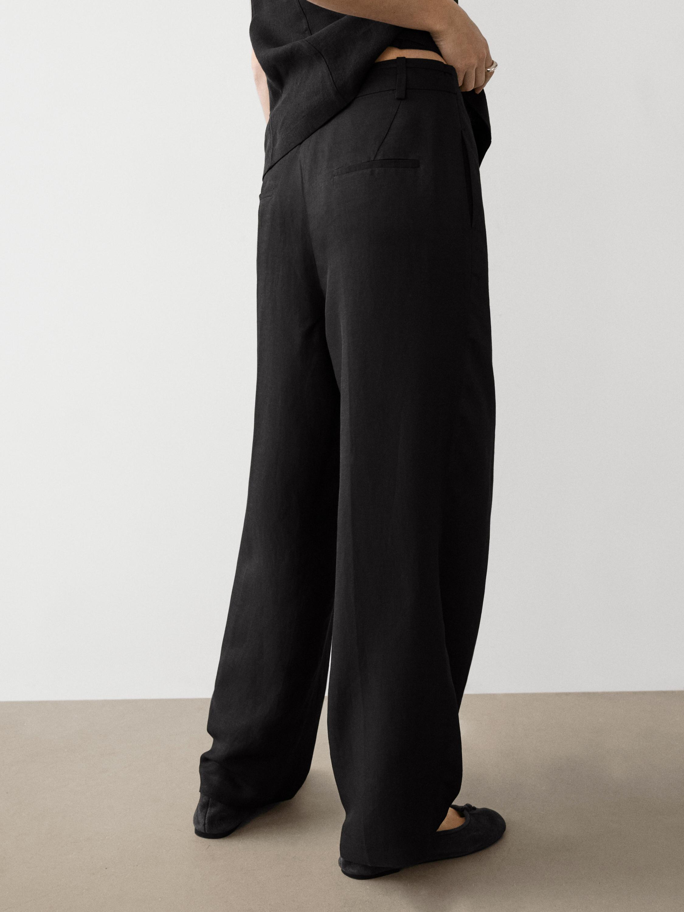 Flowing pareo trousers with tie detail